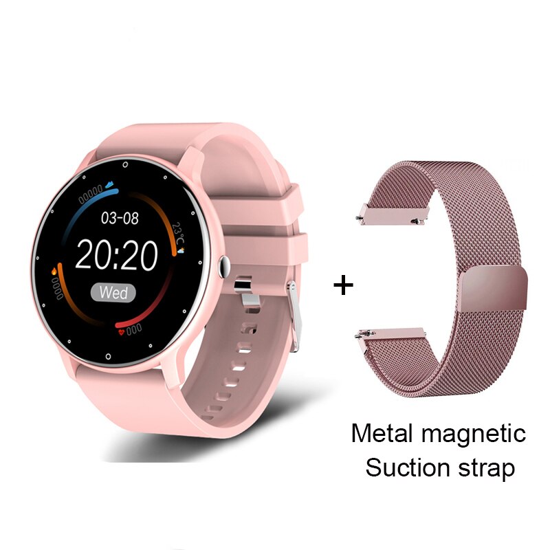 2021 Ultradünne Smart Watch Herren 1,3 Zoll Full Touch Sport Fitness Uhr IP67 Wasserdichte Bluetooth Anrufannahme Smartwatch für Frauen