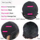 Brazilian Long Straight Wig with Bangs Human Hair Wig 150% Density Full Machine Wig with Bang for Black Women