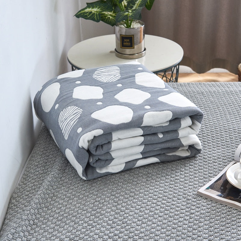 New 6 Layer 100% Cotton Gauze Baby Blankets Baby Muslin Swaddle for Newborn Soft Breathable Small Quilt Knee Blanket Bath Towel