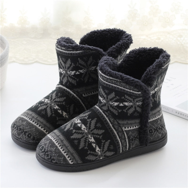 Winter Warm Home Slipper Men and Women Family Cotton Shoes  Male Platform House Slides Ladies Casual Indoor Slippers For Bedroom