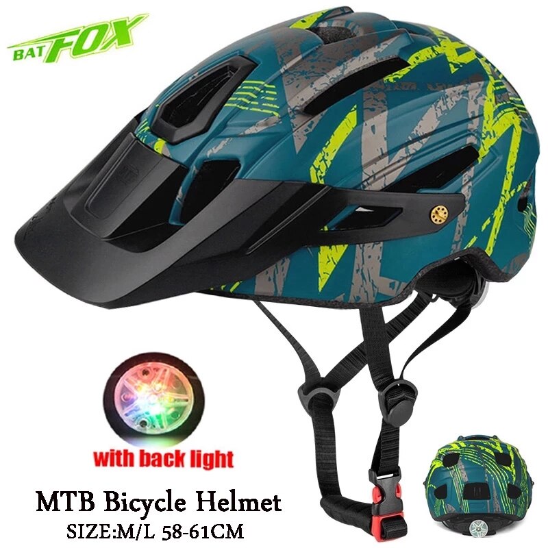 2022 New Batfox Fahrradhelm für Erwachsene Männer Frauen MTB Bike Mountain Road Radfahren Sicherheit Outdoor Sports Safty Helm