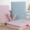 MINKYS Macaroon Color A6/A5 PU Leather DIY Binder Notebook Cover Diary Agenda Planner Bullet Cover School Stationery
