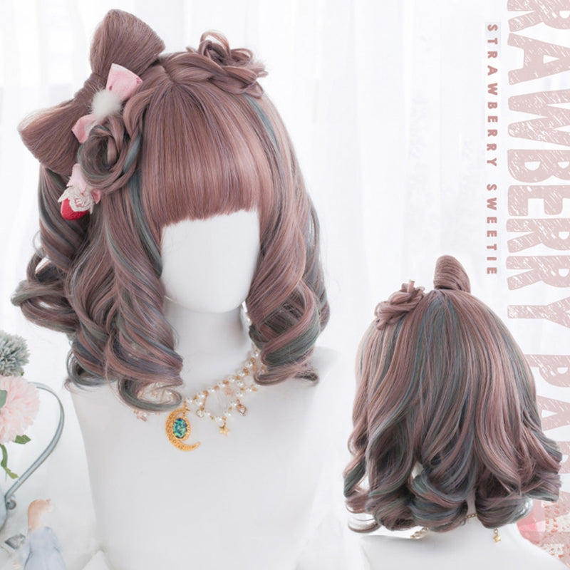 SHANGKE Synthetische Rot Schwarz Blond Weiß Lolita Perücken Für Frauen Lange Gerade Perücke Mit Pony Genshin Impact Cosplay Perücke