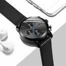 Reloj para hombre CRRJU, reloj de pulsera de acero inoxidable de lujo para hombres de negocios, reloj militar resistente al agua con fecha, relojes de cuarzo, reloj masculino