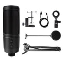  Professional PC Microphone with Noise Cancelling Mute Button USB Desktop Studio Condenser Mic for PS4 Gaming Recording YouTube