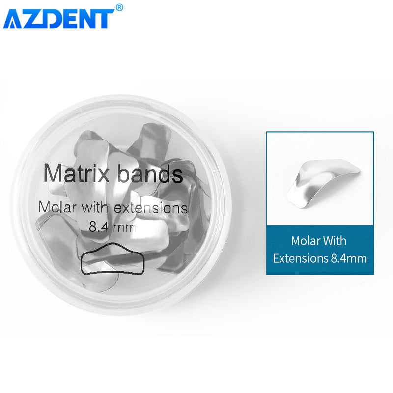AZDENT Dental Sectional Matrix Contoured System Metal Matrices Dentistry Matrix Band Resin Clamping Seperating Ring Autoclavable