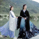 Plus Size 6XL Hanfu Couples Chinese Traditional Embroidery Clothes Adult Halloween Cos Costume Black Blue Hanfu For Men/Women