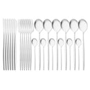 24Pcs Gold Matte Dinnerware Cutlery Set Stainless Steel Flatware Set Dinner Kniffe Fork Spoon Silverware Set Kitchen Tableware