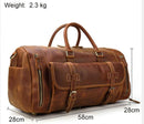 Vintage Crazy Horse leather Travel Bag With Shoe Pocket 20 inch big capacity Real Leather Weekend luuage Bag large Messenger Bag