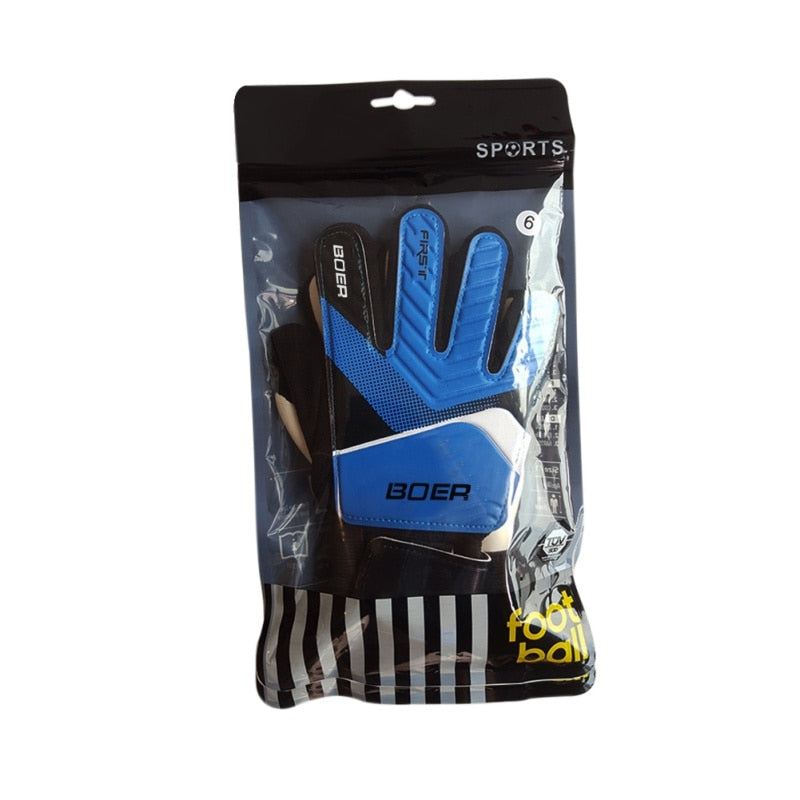 Thicken Non-slip Rubber Football Goalkeeper Gloves Goalie Soccer Finger Bone Protection Guard Gloves Begginers Professional