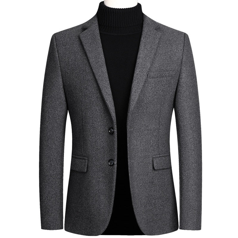 Herren Wollen Formelle Hochzeit Tudexo Anzugjacke Herren Business Casual Slim Fit klassische Wollblazer Schwarz Grau Rot Veste Homme 4XL