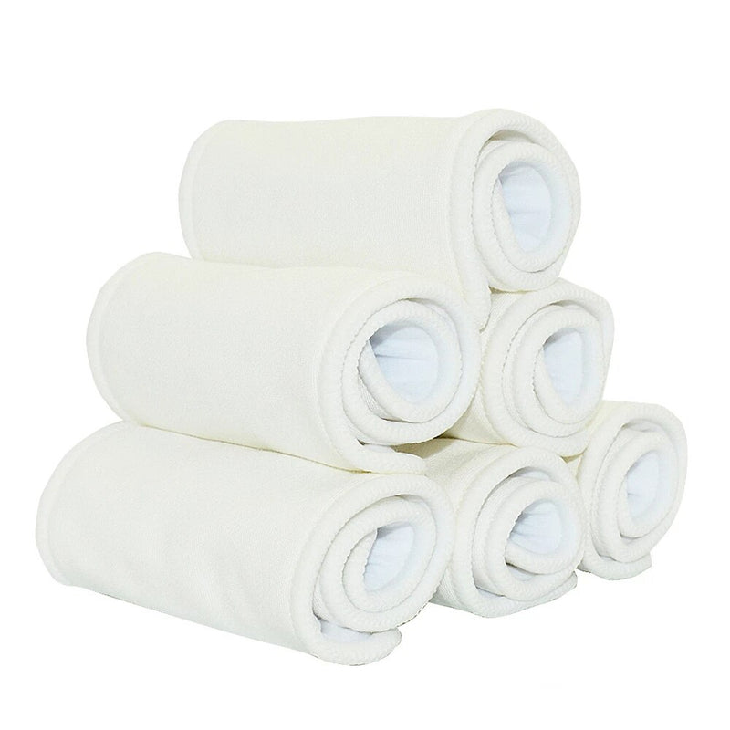 Miababy 5/10 pcs 4 layers Bamboo Cotton Cloth Diaper Insert Washable Cloth Nappy for Baby Diapers 35*13.5cm Baby diaper