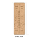 Natural Cork TPE Yoga Mat For Fitness Sports Mats Pilates Exercise Non-Slip Yoga Mat With Position Body Line Training Pad 183*61