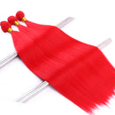 22 Inch Brazilian Straight Hair Bundles 100 Gram One Piece Synthetic Hair Weave Ponytail Hair Extensions for Africa Women