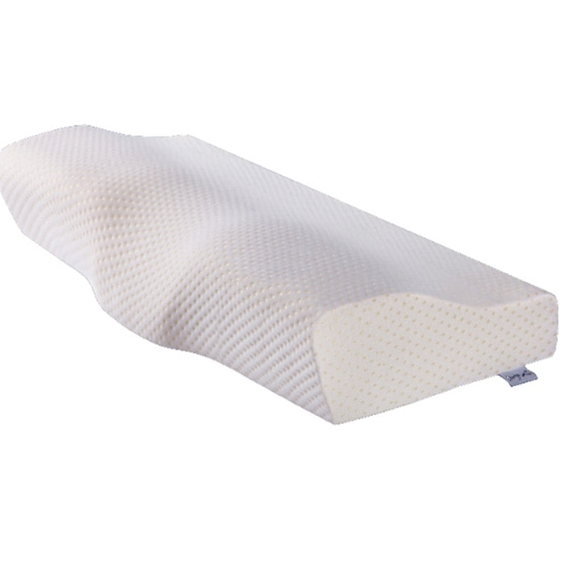 Almohada de espuma viscoelástica blanca para dormir, almohada para el dolor de cuello, almohada ortopédica, masaje, protección Cervical para almohadas de dormitorio