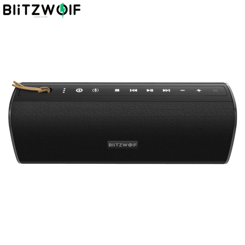 BlitzWolf BW-WA2 20W Wireless bluetooth-compatible  Speaker Dual Passive Diaphragm TWS NFC Bass Waterproof Outdoor Soundbar Mic