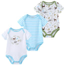 3 PCS/LOT Newborn Baby Clothing 2021 New Fashion Baby Boys Girls Clothes 100% Cotton Baby Bodysuit Short Sleeve Infant Jumpsuit