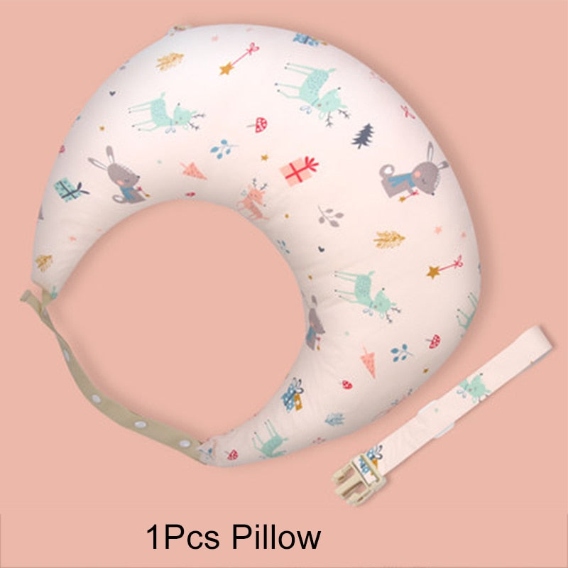 Almohada de lactancia multifunción, almohada de lactancia de maternidad para bebé, cojín de cintura ajustable para mujer embarazada, funda lavable en capas