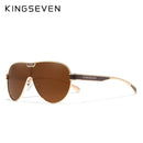 Nuevas gafas de sol KINGSEVEN de gran tamaño para hombres y mujeres, gafas polarizadas con lentes de espejo, gafas de protección UV para hombres, gafas de acero inoxidable N7762