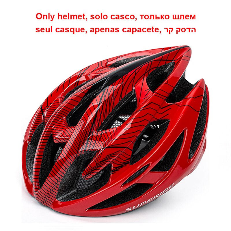 SUPERIDE al aire libre bicicleta de carretera bicicleta de montaña casco con luz trasera ultraligero DH MTB bicicleta casco deportes montar ciclismo casco