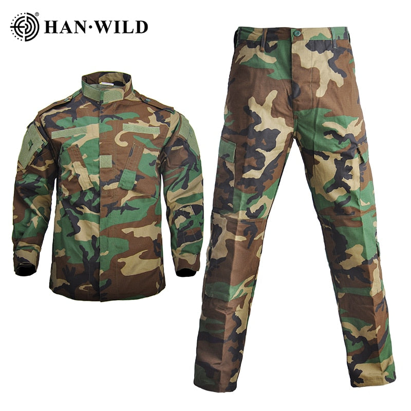 Hombres Militar Uniforme Airsoft Camuflaje Traje Táctico Camping Ejército Fuerzas Especiales Combat Jcckets Pantalones Militar Soldado Ropa