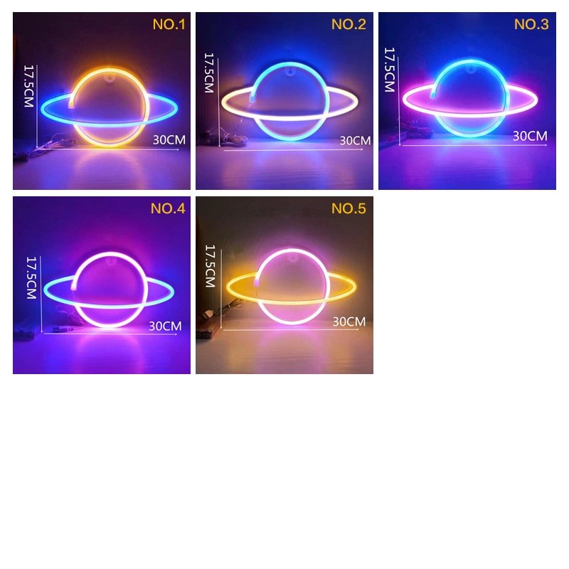 Led Neon Light Colorful Rainbow Art Sign Hanging Night Lamp For Home Party Wedding Bedroom Decoration Xmas Gift Neon Lamp