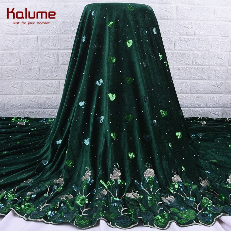 African Velvet Lace Fabric 2022 Nigerian Lace 5 Yards French Velvet Lace Fabric For Party Wedding Dress Sewing Cloth H2014