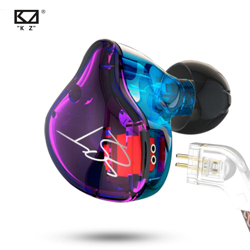 KZ ZST Auriculares Bluetooth 1DD + 1BA Driver Dynamic &amp; Armature in Ear Monitores Aislamiento de ruido HiFi Música Deportes Auriculares Auriculares