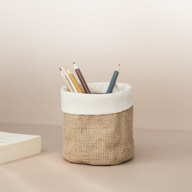 1Pcs Multi Purpose Foldable Plant Bags for Office Desktop Kraft Paper Cosmetic Storage Bag Flower Pot Coats Nordic Style