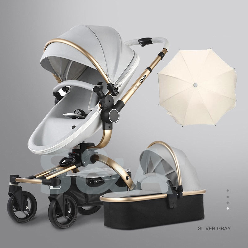 Fast and free shipping 3in1 Aulon baby stroller free return pram new model in 2021 lying and seat 2in1 carriage