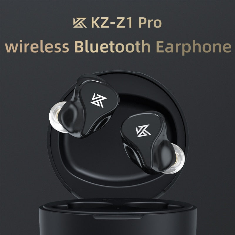 KZ Z1 Pro TWS Koptelefoon True Draadloze Game Oordopjes Touch Control Noise Cancelling Bluetooth-kompatibles HiFi-Sport-Headset