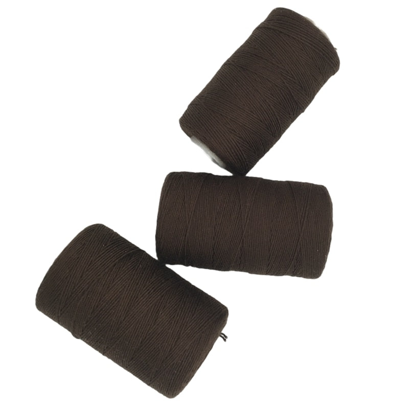 12 rolls BLACK Hair Weaving Thread Cotton Sewing Thread 1000 yards 12 rolls one box gift 1 pc 6.5cm C curved needle