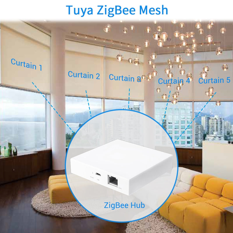 Tuya Smart Life ZigBee 3.0 Curtain Blinds Switch and Remote for Roller Shutter Google Home Alexa Voice Control Automation MQTT