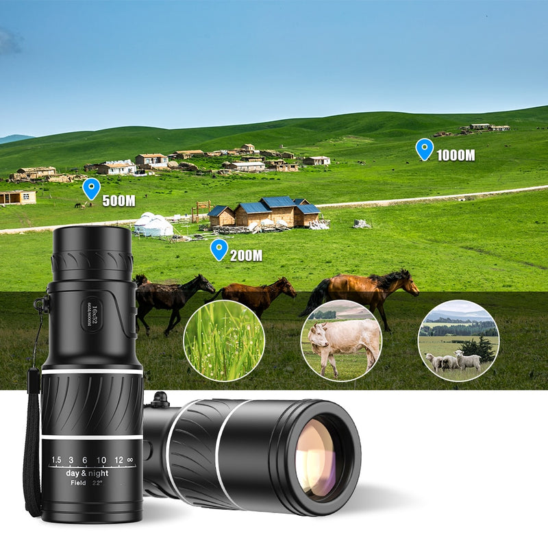 Telescopio Monocular APEXEL profesional 16x52 BAK4 prisma enfoque Zoom lente óptica noche y visión diurna al aire libre Camping turismo