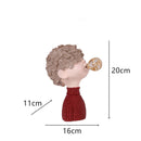 Nette kreative Blumenstrauß-Mädchen-Verzierungs-Skulptur-Statuengeschenke Wohnzimmer Fernsehschrank Blumenarrangement Moderne Hauptdekoration