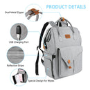 Diaper Bag Backpack Waterproof Travel Nappy Bags, Large Capacity Nappy Tote Stylish And Durable For Baby Care Bag