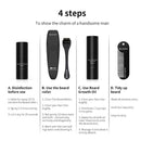 4 Pcs/set Beard Growth Kit Men's Hair Growth Enhancer Set Beard Growth Essentital Oil Facial Beard Care Set Best Gift for Men