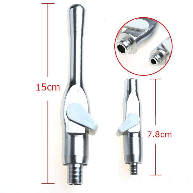 2pcs/1set Aluminum Dental Saliva Ejector Suctionct Tube Tools for Universal Valves Tips