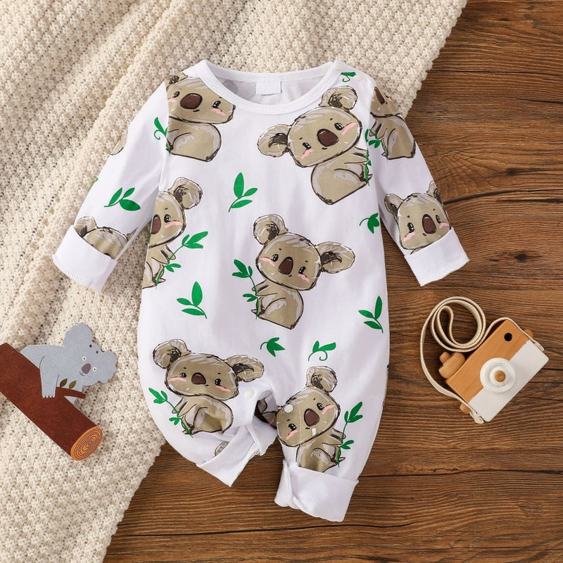 Kleinkind Neugeborenes Baby Strampler Baby Mädchen Jungen Langarm Stern Cartoon Giraffe Tierdruck Strampler Overall Outfits Für Babys