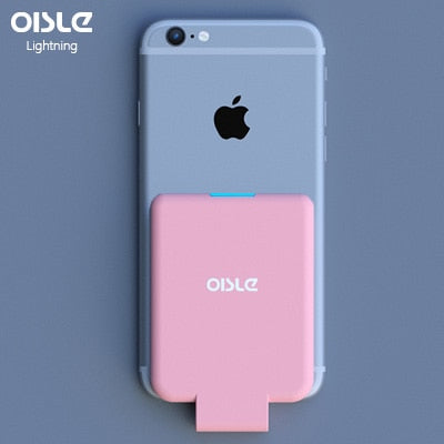 OISLE Mini-Back-Clip-Akku für iPhone 12 11 X 7 8 6 Plus SE XS MAX XR SE2 Slim Backup External Battery Charger Case Power Bank