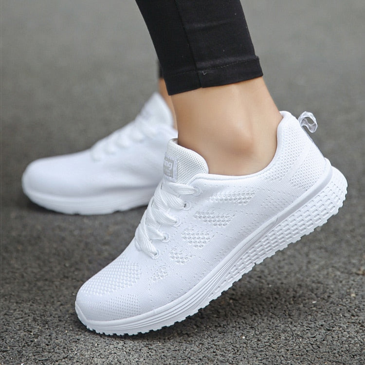 Zapatos deportivos para mujer, zapatillas transpirables, zapatos blancos para mujer, zapatillas ultraligeras para mujer, zapatos vulcanizados, zapatillas informales para parejas