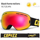Marca COPOZZ, gafas de esquí profesionales, lentes de doble capa, antiniebla, UV400, grandes gafas de esquí, esquí, Snowboard, hombres, mujeres, gafas de nieve