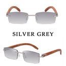 2022 Vintage Rimless Sunglasses For Men Fashion Square Glasses Luxury Oculos De Sol Masculino Zonnebril Heren Lunette De Soleil