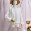 Jastie 2022 Spring Summer Blouse Shirts Women Long Sleeve Boho White Loose Blouses Shirt Women&