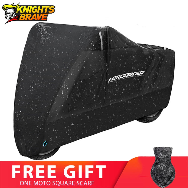 HEROBIKER, cubierta para motocicleta, Protector Uv para exteriores, cubierta para patinete, impermeable, a prueba de polvo, cubierta para lluvia para Moto, diseño de orificios de bloqueo para interiores