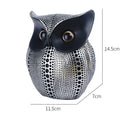 NORTHEUINS Golden Owl Figurines for Interior Resin Animal Statues Sculpture Home Living Room Decoration Gifts for the New Year