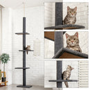 Altura de entrega nacional 238-274 cm Gato Árbol Condominio Poste rascador Piso a techo Rascador ajustable para gatos Muebles de protección