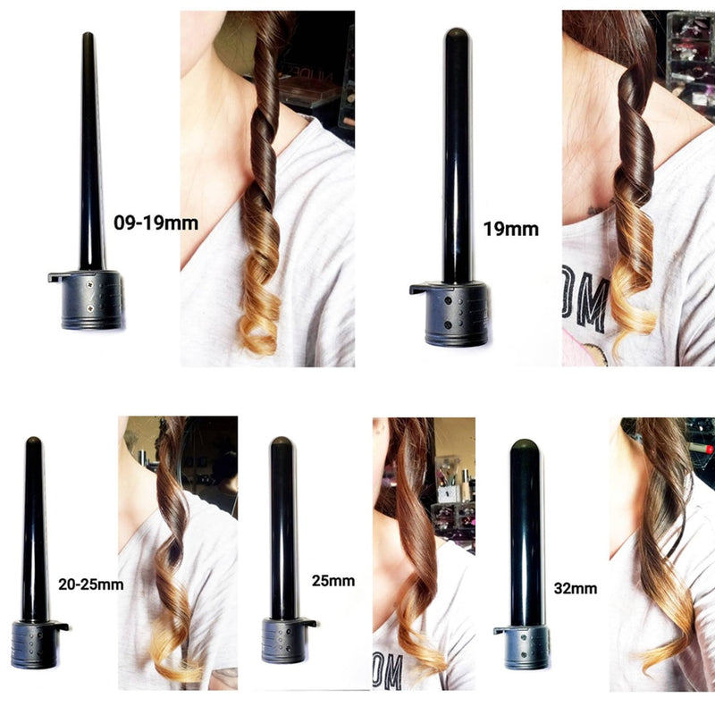 5-in-1-Lockenstab-Haar-Lockenstab-Crimp-Riffelung für Haarstyling-Werkzeuge 9-32 mm Haar-Crimper Professioneller Lockenwickler