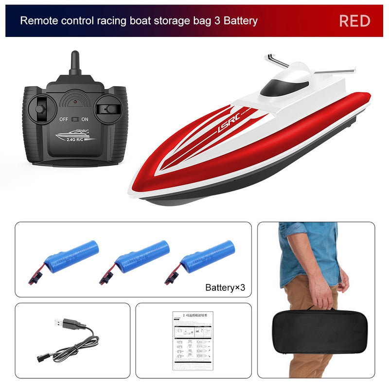 2,4G LSRC-B8 RC barco de carreras de alta velocidad impermeable recargable modelo eléctrico Radio Control remoto lancha regalos juguetes para niños