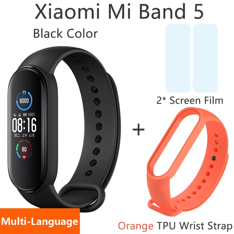 Original Xiaomi Mi Band 5 Smart Watch Herzfrequenz Fitness Activity Tracker Armband Buntes Display Smart Band